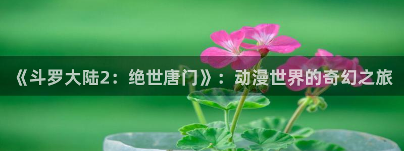 虫虫漫画热门作品推荐：《斗罗大陆2：绝世唐门》：动漫世界的奇幻之旅配图